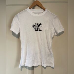 Calvin Klein Jeans White Crew Neck Tee